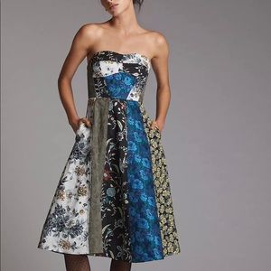 Anthropologie Floral Sweetheart Midi Dress size 20W NWT Strapless Anthro PLUS